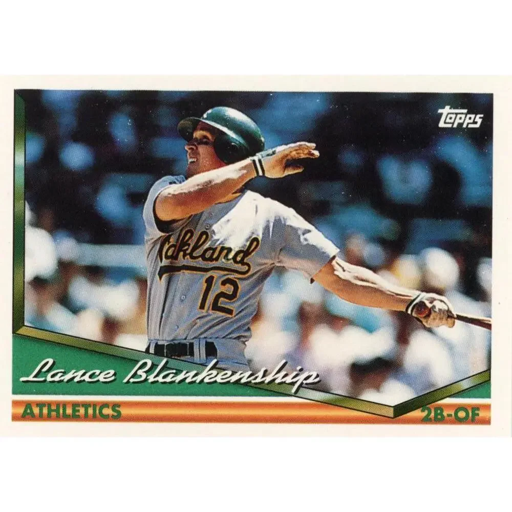1994 Topps Lance Blankenship # 17 Oakland Athletics